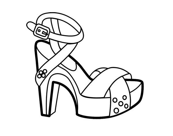 高跟鞋简笔画图片