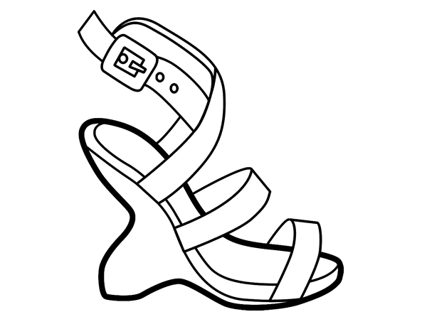 高跟鞋简笔画图片