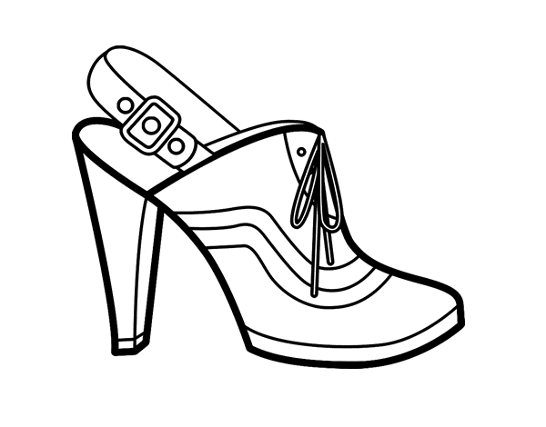 高跟鞋简笔画图片