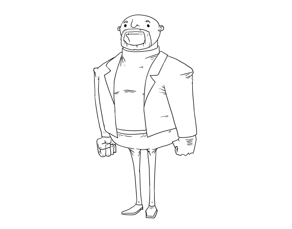 现代男装简笔画图片