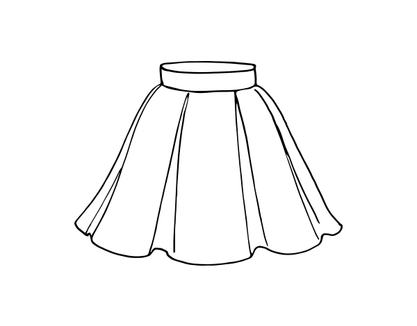喇叭裙简笔画图片
