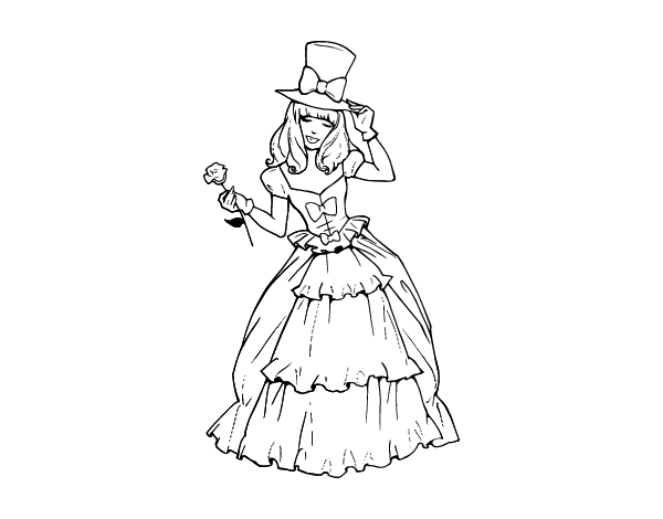 时尚礼服简笔画图片