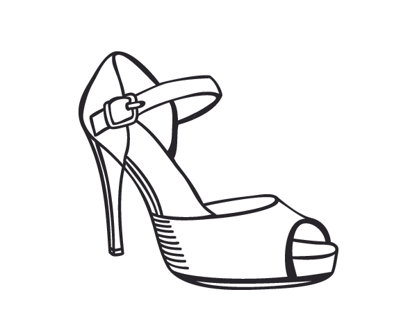 鞋跟滑背简笔画图片