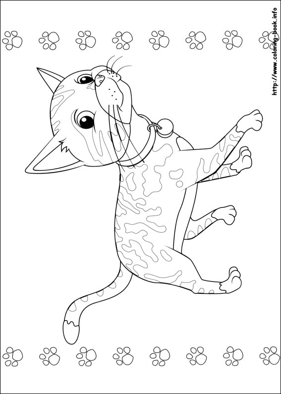 可爱的小猫填色画图片