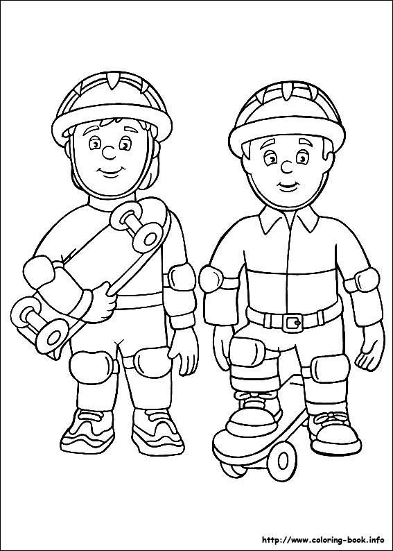 消防队员简笔画图片