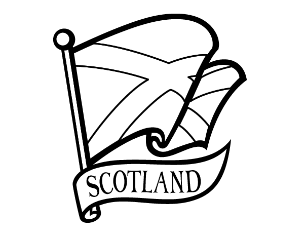 苏格兰 font color=red>国旗简笔画 /font>