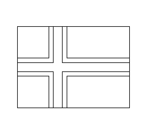 挪威国旗简笔画