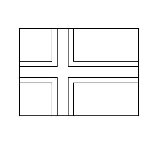 冰岛国旗简笔画