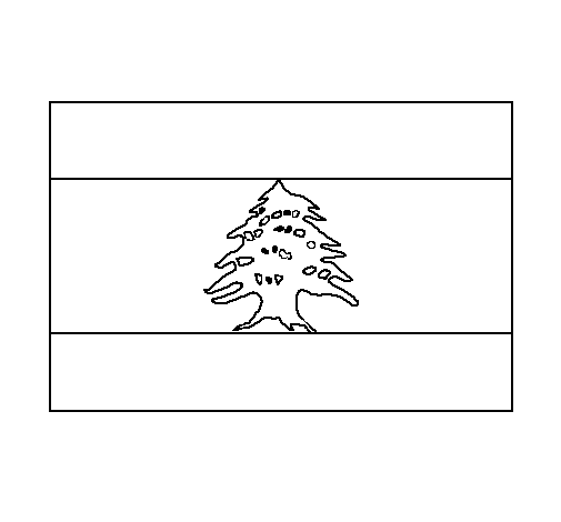 黎巴嫩国旗简笔画