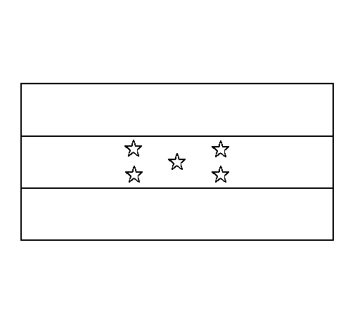 洪都拉斯国旗简笔画