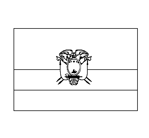 厄瓜多尔国旗简笔画