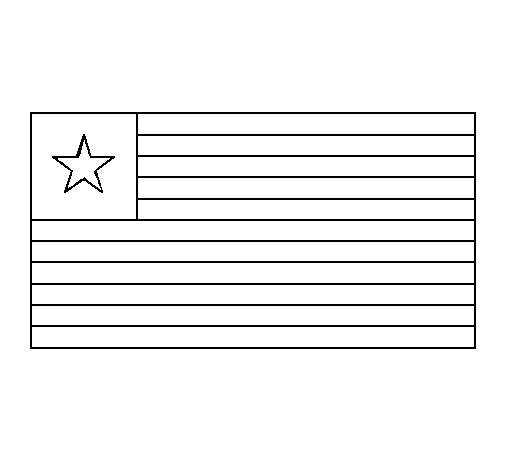 利比里亚国旗简笔画