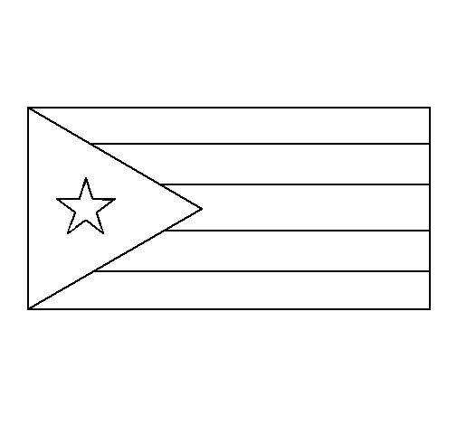 古巴国旗简笔画