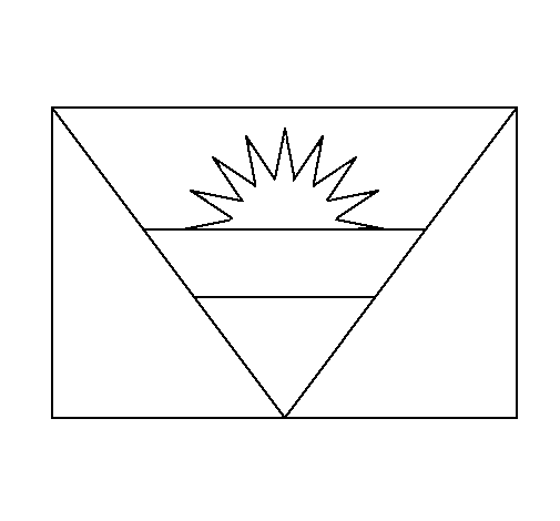 安提瓜国旗简笔画