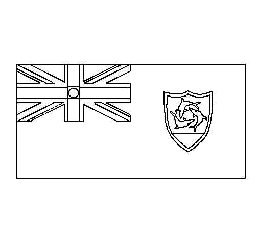 安圭拉国旗简笔画