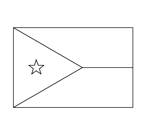 吉布提国旗图片面