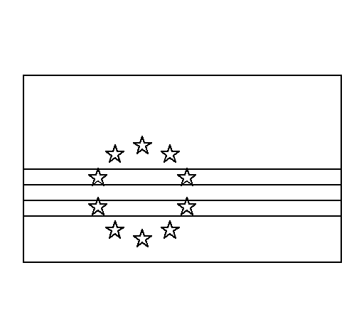 佛得角国旗简笔画