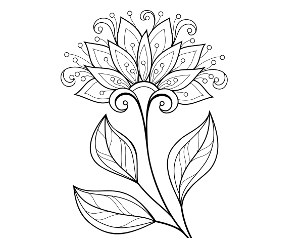 装饰花简笔画图片