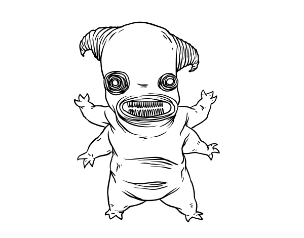 怪物牧神着色页