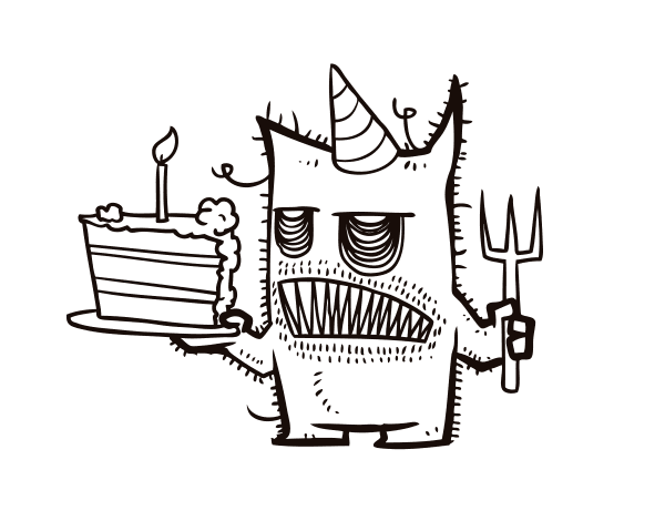 怪物生日蛋糕彩页