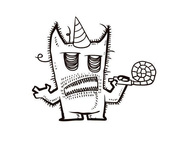 怪物庆祝生日彩页