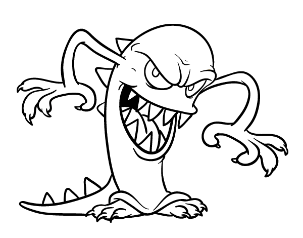 恶意怪物着色页面