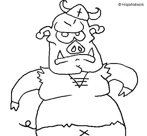 维京野猪着色页