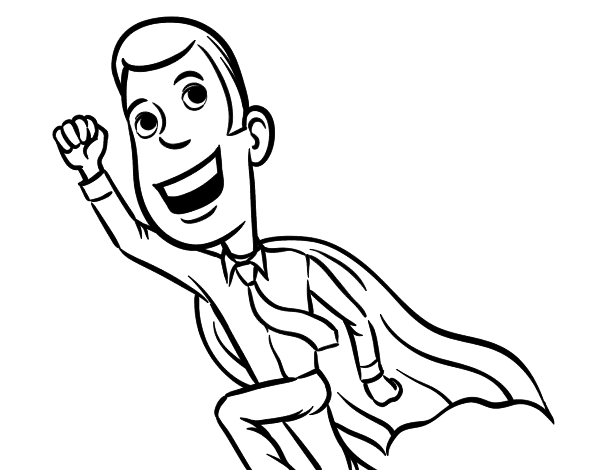 超级爸爸简笔画图片