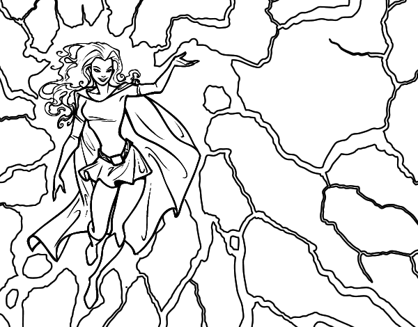 女主角风暴简笔画