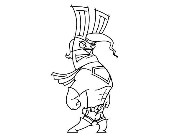 超级兔子简笔画