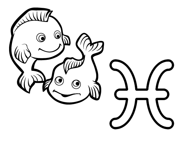 双鱼座简笔画图片