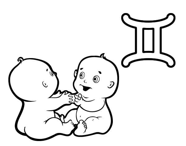 双子座简笔画
