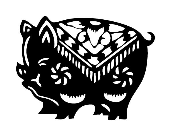 十二生肖中的猪怎么画