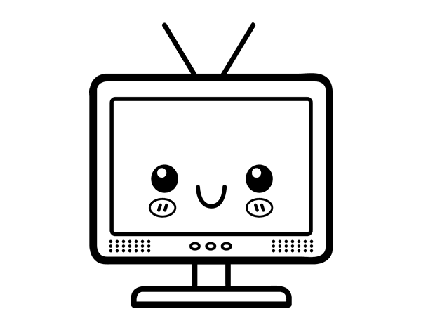天线简笔画电视