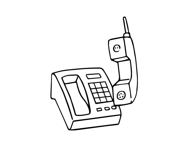 无线电话简笔画