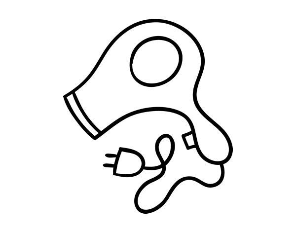 吹风机填色图片
