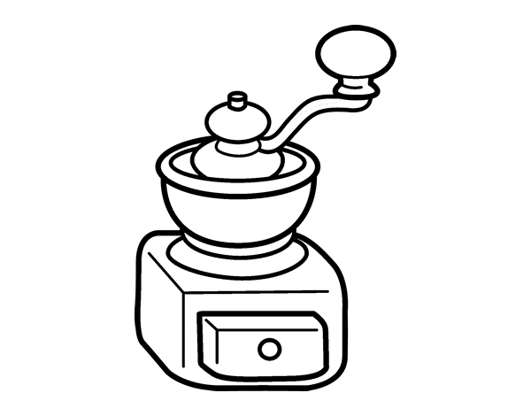 咖啡准备简笔画