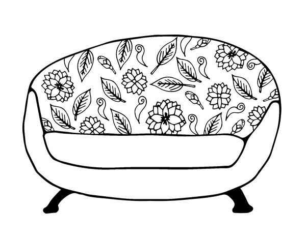 复古沙发简笔画