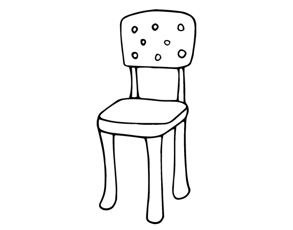 带靠背的椅子填色图片