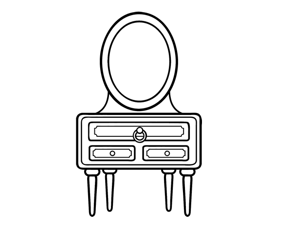 梳妆台简笔画