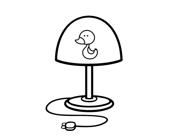 躲闪灯填色图片