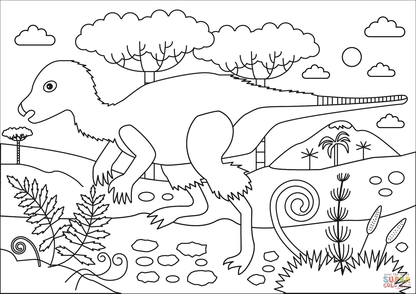 蜥蜴类恐龙简笔画