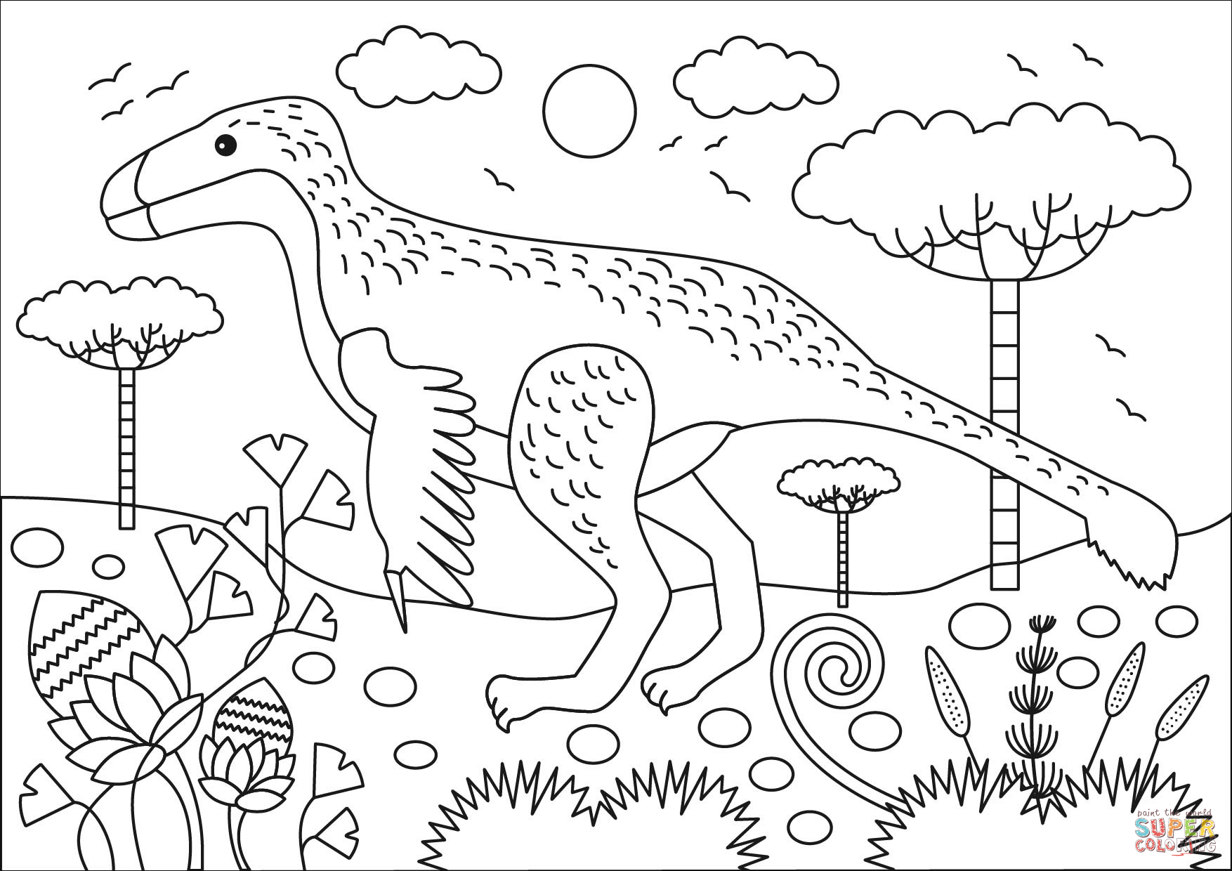 蜥蜴类恐龙简笔画