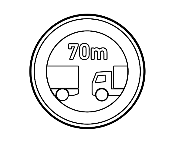 最小车距标志图片