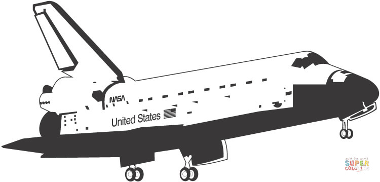航天飞机简笔画图片