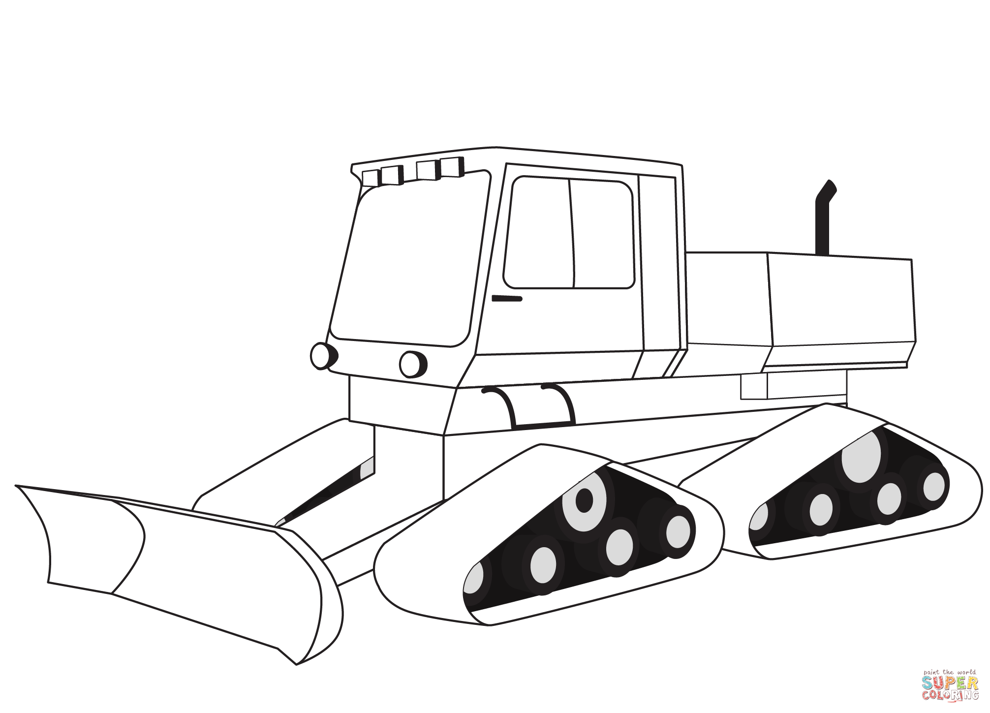 铲雪车简笔画图片