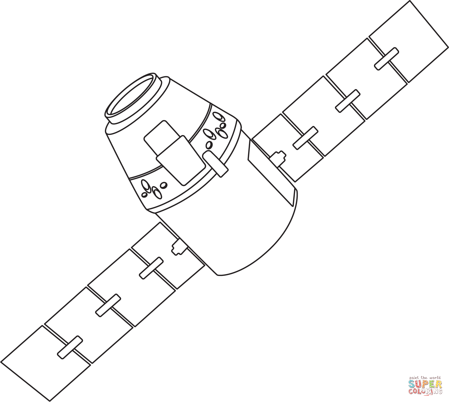 SpaceX卫星简笔画图片