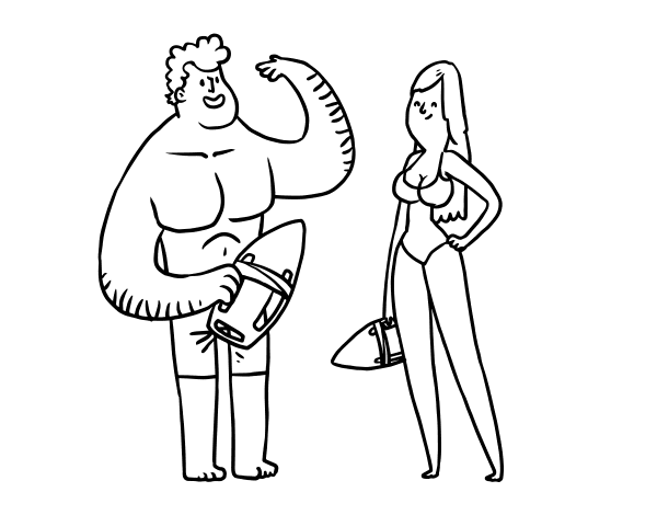 救生员简笔画图片