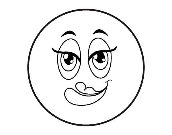 性感笑脸简笔画图片