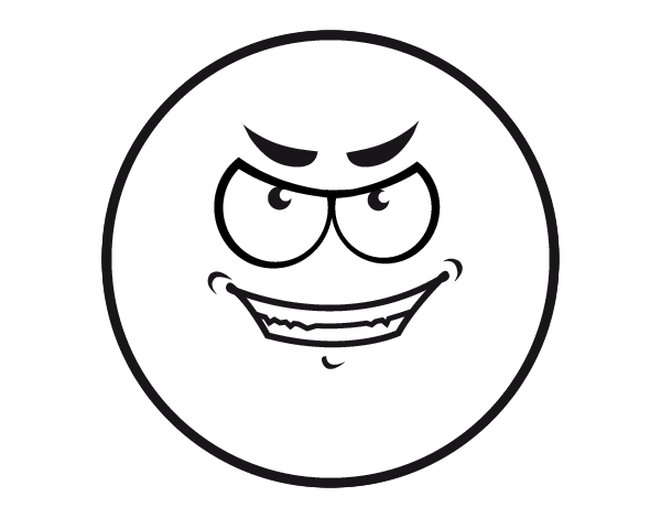 邪恶笑脸简笔画图片